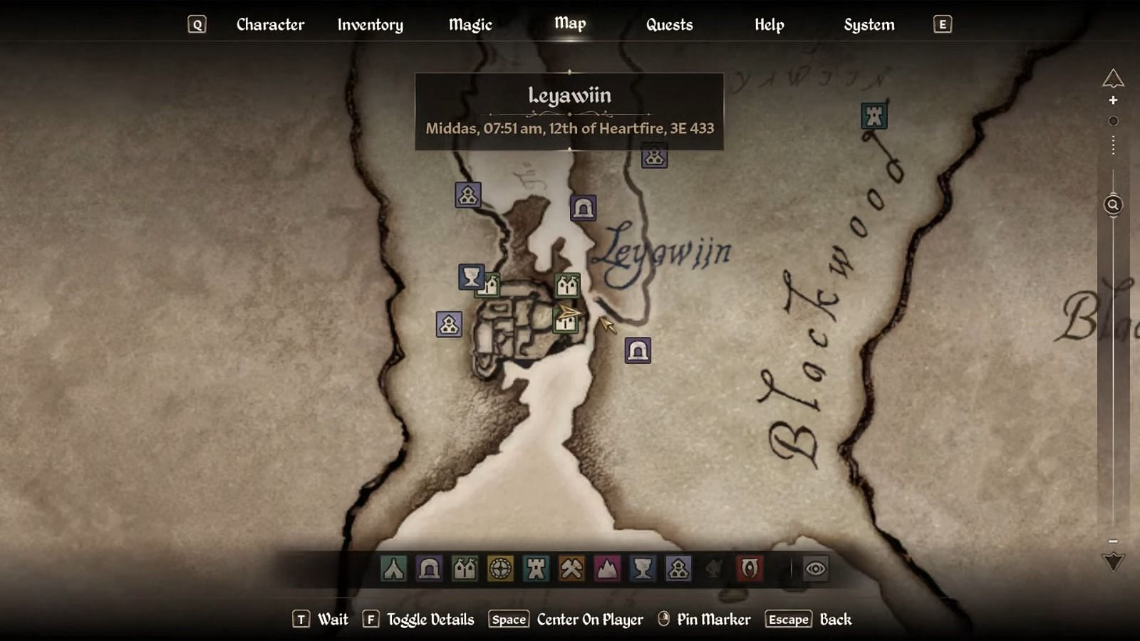 Leyawiin Castle location in Oblivion Remastered (Image via Bethesda Softworks || YouTube/@THAASIN GAMER)